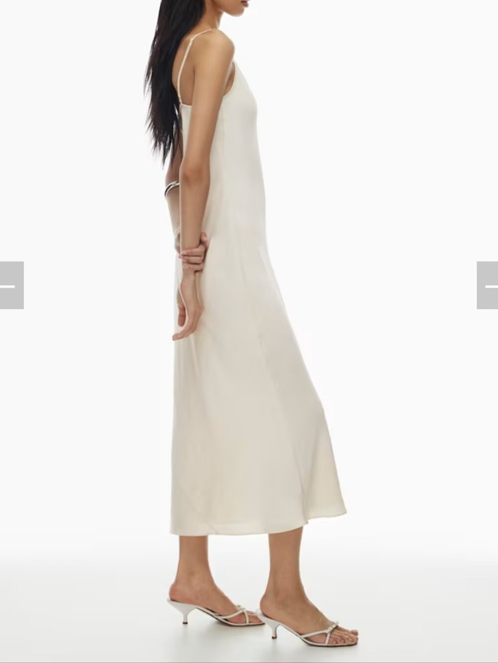 Aritzia By Wilfred Only Slip Satin Dress Size XS Dress with Spaghetti Strap{B21} - Picture 11 of 13